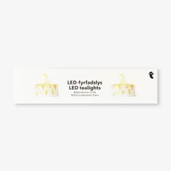 Tealight a LED con stampa floreale - 4 pz