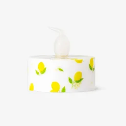 Tealight a LED con stampa limoni - 4 pz