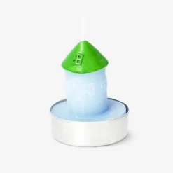Tealight casette blu & verdi - 4 pz