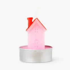 Tealight casette rosa & arancioni - 4 pz