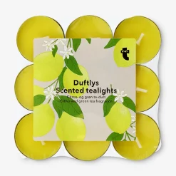 Tealight profumati con fragranza di agrumi e tè verde - 18 pz