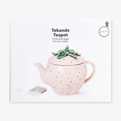 Teiera fragola rosa con coperchio