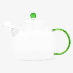 Teiera in vetro con manico colorato - 400 ml
