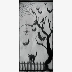 Tenda di Halloween con pipistrelli e ragni - 213x102 cm