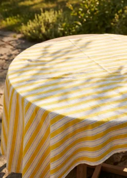 Tovaglia gialla a righe - 140x220 cm