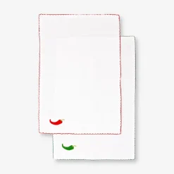 Tovagliette con peperoncini ricamati - 2 pz