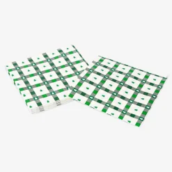 Tovaglioli a quadretti blu e verdi - 16 pz