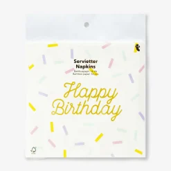 Tovaglioli a spruzzo Buon compleanno! 16 pz.