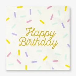 Tovaglioli a spruzzo Buon compleanno! 16 pz.