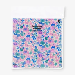 Tovaglioli con fiori blu e rosa - 16 pz