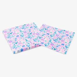 Tovaglioli con fiori blu e rosa - 16 pz