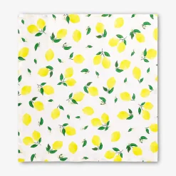 Tovaglioli in tessuto con stampa di limoni - 2 pz