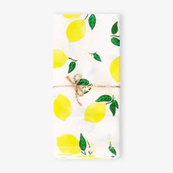Tovaglioli in tessuto con stampa di limoni - 2 pz
