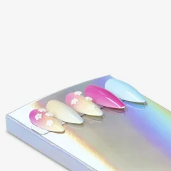Unghie adesive - Fiori 3D con sfumatura colorata