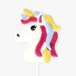 Unicorno marshmallow su bastoncino - gusto vaniglia