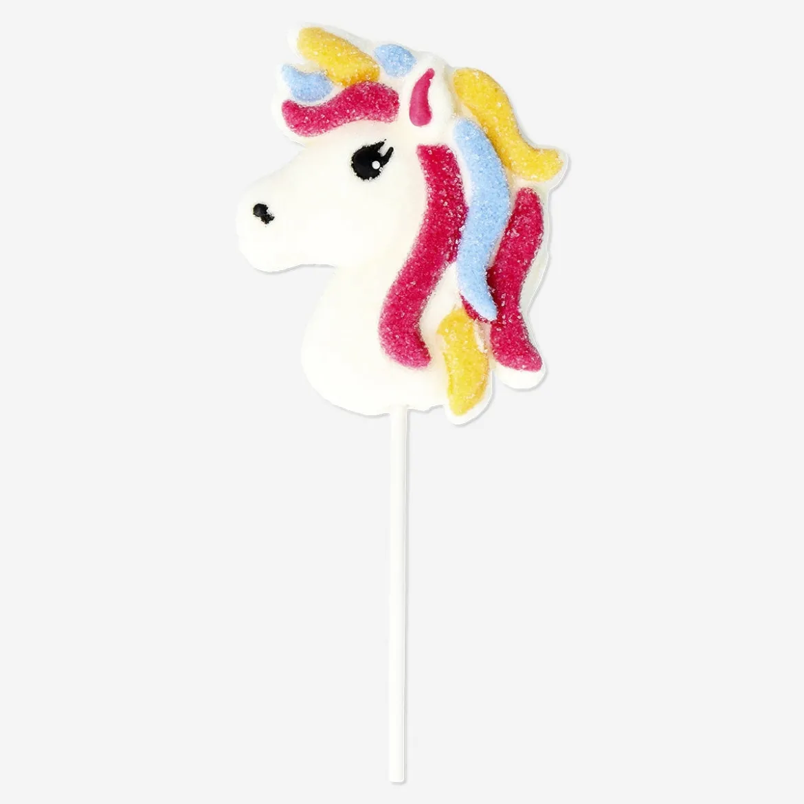 Unicorno marshmallow su bastoncino - gusto vaniglia