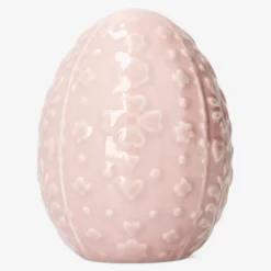 Uovo di Pasqua decorativo rosa - 9 cm