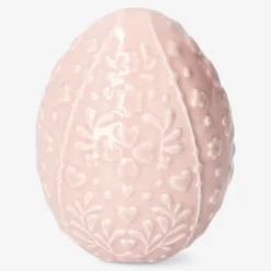 Uovo di Pasqua decorativo rosa - 9 cm