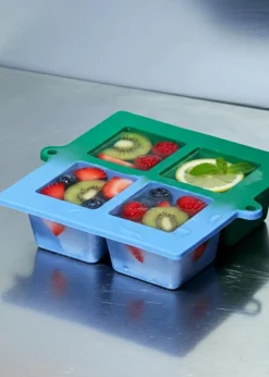 Vaschetta per cubetti di ghiaccio blu e verde