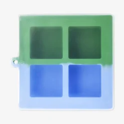 Vaschetta per cubetti di ghiaccio blu e verde