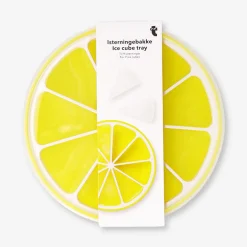 Vaschetta per cubetti di ghiaccio a forma di limone con coperchio
