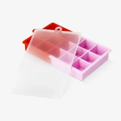 Vaschetta per cubetti di ghiaccio normale rosa e rossa