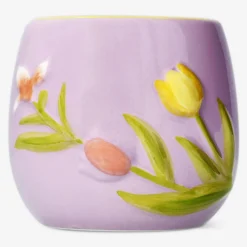 Vaso con fiori in rilievo