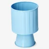 Vaso per piante in metallo blu rialzato - 11 cm