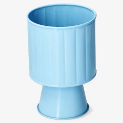 Vaso per piante in metallo blu rialzato - 11 cm