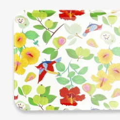 Vassoio decorativo con stampa tropicale