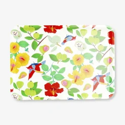 Vassoio decorativo con stampa tropicale